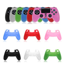 50 pçs/lote silicone borracha caso macio manga gel capa de pele para sony playstation 4 ps4 pro/controlador fino sem fio 2024 - compre barato