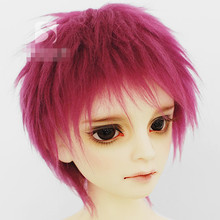 Violet Short  BJD Doll Fur Wig for  Uncle 1/3 1/4 1/6 1/8 1/12 Full Size Doll Wig  HH78 2024 - buy cheap