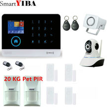 SmartYIBA-sistema de alarma WIFI/GSM, sirena estroboscópica de vigilancia de seguridad, 20KG, mascota inteligente inalámbrica, inmunidad PIR motion, iOS y Android 2024 - compra barato