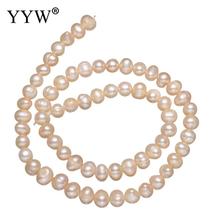 Cultured Potato Freshwater Pearl Beads natural pink Grade A 5-6mm Approx 0.8mm Sold Per Approx 14.5 Inch Strand 2024 - buy cheap