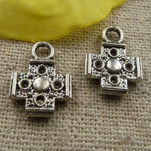 240 pieces tibetan silver cross charms 17x12mm #4289 2024 - buy cheap