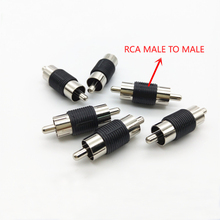 100pcs audio RCA Coupler Adapter Male Plug to RCA Male Plug  M/M  A/V  connector Joiner for CCTV Camera 2024 - buy cheap