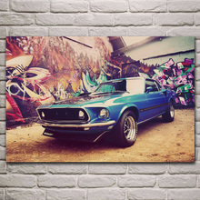Mustang Mach 1-carteles clásicos de muscle sport car en la pared, imagen para el hogar, decoración de la sala de estar para el dormitorio, KJ493 2024 - compra barato