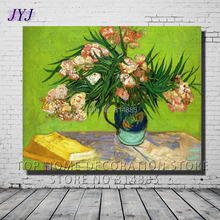 Oleanders And Books 1888 by Vincent Van Gogh Quality  Handpainted Oil Painting Canvas Wall Art Gift Top Home Decoration VG033 2024 - buy cheap