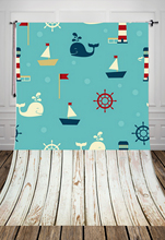 5ftX7ft Sea Boats Art Fabric Photography Backdrop Wallpaper Floordrop Customize Newborns Digital Printing Backgrounds D-8049 2024 - buy cheap