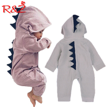 R&Z children's jumpsuit 2019 spring and autumn new baby cotton comfortable jumpsuit cute dinosaur zipper romper 2024 - buy cheap