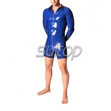 Suitop  blue latex catsuit for men 2024 - buy cheap