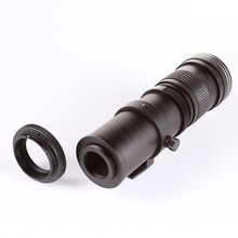 Fotga-anel adaptador para câmera fotográfica, lentes fotográficas com zoom de 420-800mm f/8.3-16 + anel t2 para canon 7d 5d ii e iii 2024 - compre barato