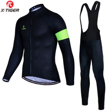 Комплект одежды для велоспорта X-Tiger, осенняя одежда для велоспорта с длинным рукавом, дышащая одежда для велоспорта, анти-пот, MTB, велосипедн... 2024 - купить недорого