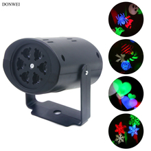 DONWEI Home Holiday Decor 3W LED Stage Lights 4 Types Christmas Laser Lights New Year Halloween Party Snowflake Projector Lamp 2024 - buy cheap