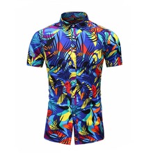 Summer New Men's Beach Hawaiian Shirt Tropical Short Sleeve Summer Shirts Men Casual Cotton Button Down Shirts 5XL 6XL 7XL 2024 - buy cheap