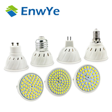 EnwYe E27 E14 MR16 GU10 Lampada LED Bombilla 220V 240V Bombillas LED de la lámpara del proyector 48 60 80 LED 2835SMD Lampara de luz 2024 - compra barato