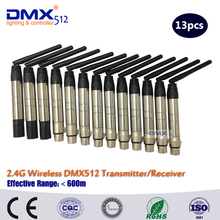Transmisor de controlador DMX inalámbrico de largo alcance, receptor, controlador de iluminación LED, transceptor LED, 2,4G, envío gratuito con DHL 2024 - compra barato