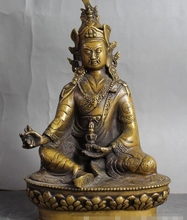 Tibet Vajrayana fane GuRu Rinpoche Padmasambhava Padmakara Buddha Statue 2024 - buy cheap