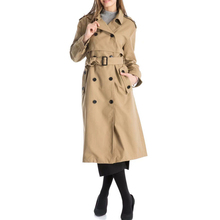Женское повседневное однотонное двубортное пальто для офиса, женская одежда, шикарный дизайнерский длинный тренчкот с эполетами 2024 - купить недорого