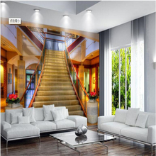 Beibehang mural de papel de parede europeu restaurante escada cenário tv grande personalizado sala de estar quarto 2024 - compre barato