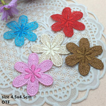 1 pcs organza flowers embroidered iron on patches cloth accessories popular clothing bag hat Patches Appliques 2024 - buy cheap