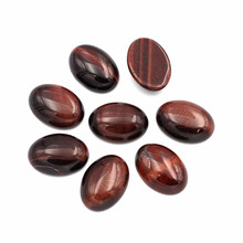 13x18mm 18x25mm 8x10mm Red Tiger eye stone Dome Oval Cabochon Natural stone Flat Back cabochons 2024 - buy cheap