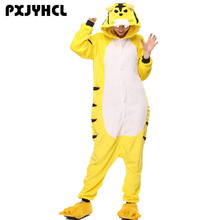 Fanny Adult Women Men Kigurumi Onepiece Animal Yellow Cosplay Jumpsuit Sleepwear Loosen Winter Warm Cute Fantasia Anime Costume 2024 - buy cheap