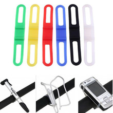 Bicycle Cycle Flashlight Mobile Band Tie Bike Bandage holder Light Strap Elastic Fix Torch Phone Silicone Fastener holder Mount 2024 - buy cheap