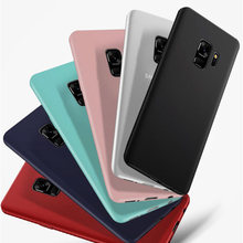 Мягкий матовый чехол-накладка из ТПУ карамельных цветов для Samsung Galaxy S20 Ultra S10 E S9 S8 Note PLUS 10 9 8 Pro, тонкий силиконовый тонкий Чехол 2024 - купить недорого