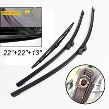 Misima 3 pçs/set Windshield Windscreen Wiper Blades Para Audi A4 B6 8E 8H Dianteiro Traseiro Kit 2000 2001 2002 2003 Limpadores de Substituir O Metal 2024 - compre barato