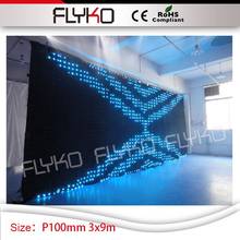 stage wedding lighting wholesale DJ booth led video curtain 10ft*30ft P10cm used portable stage for sale 2024 - buy cheap