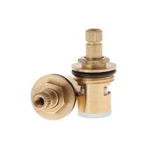 2 Pcs Faucet Replacement Brass 1/4 Turn G1/2" Ceramic Disc Cartridge Hot Cold Tap Valve 2024 - buy cheap