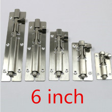 2pcs  6  inch Door Stainless Steel Door Latch Barrel Bolt Latch Hasp Stapler Gate Lock Safety retail 2024 - buy cheap