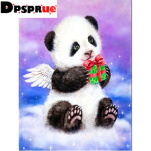 Dpsprue полный квадрат/круглый 5D Diy Алмазная картина крестиком "животное панда" Алмазная 3D вышивка мозаика домашний Декор подарок D077 2024 - купить недорого