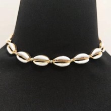 Bohemia Sea Cowrie Enamel Shell Choker Necklaces Natural Shell Long Rope Chain Statement Necklaces For Women Beach Jewelry Kolye 2024 - buy cheap