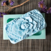 PRZY Rectangular Carving Soap Flower Silicone Soap Mold Handmade Soap DIY Aroma Mould Soap Making Moulds Resin Clay Molds 2024 - buy cheap