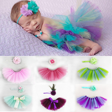 Girls Baby Tutu Skirts With Flower Headband Newborn Infant Fluffy Tulle Skirt Bebe Princess Costumes Photography Props Outfit 2024 - buy cheap