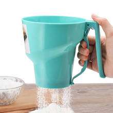 Пластиковая форма воронки 3 чашки ситечко для муки сито тонкой сетки глазурь сито для сахарной пудры кухонные инструменты для выпечки Кондитерские принадлежности 2024 - купить недорого