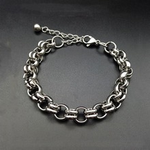 Fashion titanium steel round buckle bracelet stainless steel bracelet accessories creative wild hot sale 2024 - buy cheap