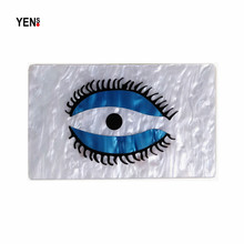 New Women Messenger Bag Brand Fashion Elegant Acrylic Cartoon Eyes Evening Bag Woman Party Prom Handbag Luxury Patchwork Clutch 2024 - buy cheap