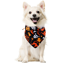 Perro mascota Bandana pequeño perro grande Baberos bufanda lavable Halloween dibujos animados algodón cachorro Kerchief pajarita mascotas accesorios de aseo 2024 - compra barato