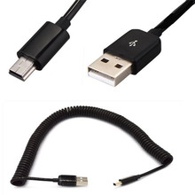 Спиральный кабель USB MINI 5 Pin Male to USB 2,0 A Male 2024 - купить недорого