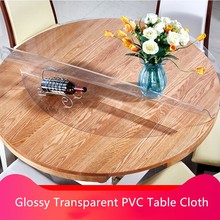Mantel transparente de PVC para mesa, redondo de vidrio suave mantel, impermeable, a prueba de aceite, 1,5mm de espesor 2024 - compra barato