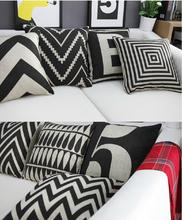 Nordic  black stripes letters  Geometric cotton cushion  pillow  for car office home Decor sofa cushions 1PCS 2024 - buy cheap