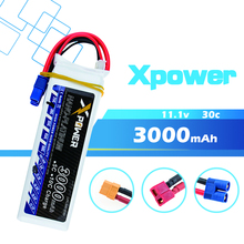 11.1V 3S 3000mAh Battery 30C max 35C EC3 XT60 T Plug Xpower Lithium Batteries For RC Helicoptes Airplane drone parts VS VOK 2024 - buy cheap
