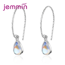  Korean New Water Drop Opal Stone Earrings Line For Women Sweet 925 Sterling Silver  Brincos Gift Big Sale 2024 - buy cheap