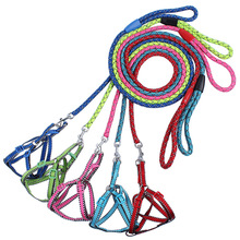 Fashion Nylon dog Leash Training Walk Pet Harness Wholesale And Retail Pink Large Or Small Dogs Harnesses -6 Colors 2024 - buy cheap