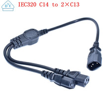 Enchufe macho IEC C14 a hembra IEC C13, Cable de extensión de alimentación dividido, 0,6 M/1M/2M 2024 - compra barato
