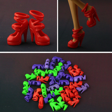10 пара/лот принцессы кукольная обувь сандалии на каблуке для куклы Барби аксессуары Высокое качество детские игрушки 2024 - купить недорого