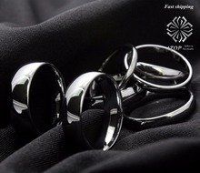 Мужское и женское кольцо из карбида вольфрама, Серебряное полированное обручальное кольцо 2024 - купить недорого