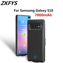 Zkfys-capa para carregador de bateria fina para samsung galaxy, s10, 7000mah, extensão de bateria, carregamento 2024 - compre barato