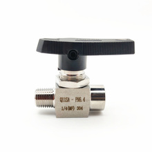 Ball valve 1/4" inch female to male thread stainless steel 304 Panel straight through meter switch two way ball valve 2024 - buy cheap