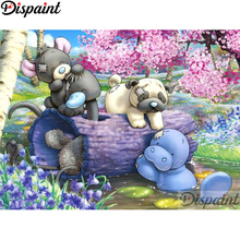 Dispaint Completo Quadrado/Rodada Broca 5D DIY Pintura Diamante "cão Dos Desenhos Animados pato" 3D Bordado Ponto Cruz Casa presente Decor A12561 2024 - compre barato