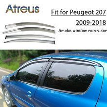 Atreus 1 комплект ABS для Peugeot 207 2018 2017 2016 2015 2014-2009 аксессуары, автомобильные вентиляционные дефлекторы, защита от дыма, окон, дождя 2024 - купить недорого